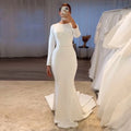 Vestido de Noiva Longo Manga Comprida Sereia – Boho Elegante
